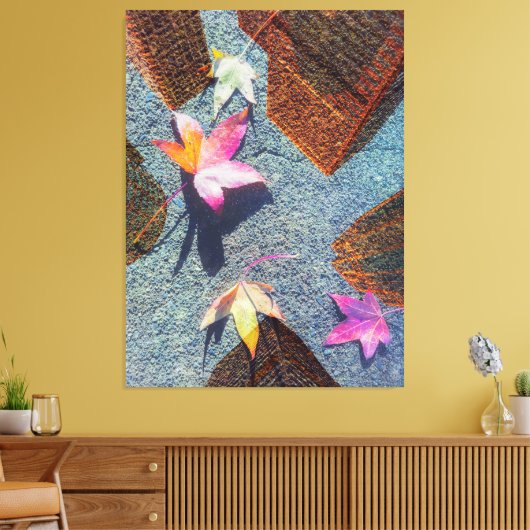 Herfst in de stad Abstract Canvas Afdruk (Insitu (Woonkamer))