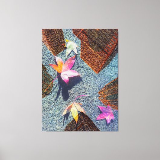 Herfst in de stad Abstract Canvas Afdruk (Voorkant)