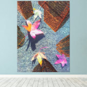 Herfst in de stad Abstract Canvas Afdruk (Insitu (Houten vloer))