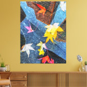 Herfst in de stad abstract canvas afdruk (Insitu (Woonkamer))