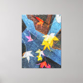 Herfst in de stad abstract canvas afdruk (Voorkant)