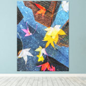 Herfst in de stad abstract canvas afdruk (Insitu (Houten vloer))