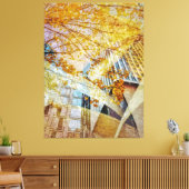 Herfst in de stad Abstract Canvas Afdruk (Insitu (Woonkamer))