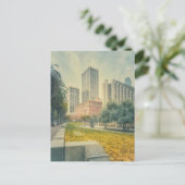 Herfst in de stad briefkaart (Staand voorkant)