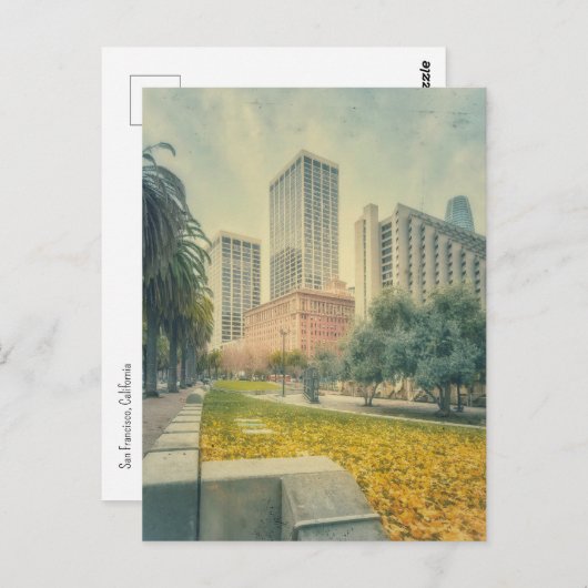 Herfst in de stad briefkaart (Voorkant / Achterkant)