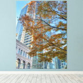 Herfst in de stad canvas afdruk (Insitu (Houten vloer))