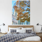 Herfst in de stad canvas afdruk (Insitu (Slaapkamer))