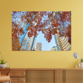 Herfst in de stad canvas afdruk (Insitu (Woonkamer))