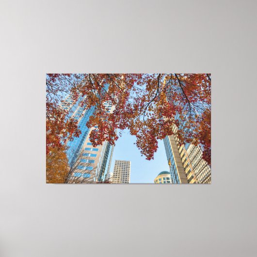 Herfst in de stad canvas afdruk (Voorkant)