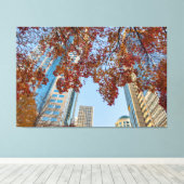 Herfst in de stad canvas afdruk (Insitu (Houten vloer))