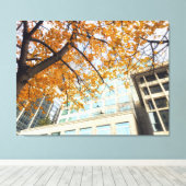 Herfst in de Stad Canvas Afdruk (Insitu (Houten vloer))