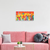 Herfst in de stad galerij omwikkeld canvas afdruk (Insitu (Woonkamer))