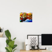 Herfst in de vijver poster (Thuiskantoor)