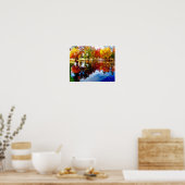 Herfst in de vijver poster (Keuken)