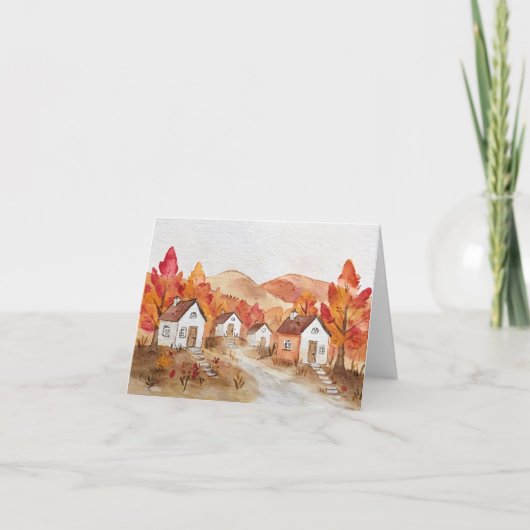 Herfst in de Waterverf Kaart (Voorkant)