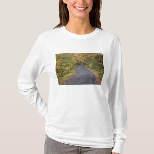 Herfst in de weg, Zuid-Vermont, Verenigde Staten T-shirt (Voorkant)