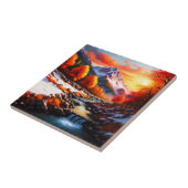 Herfst in de winter tegeltje (Zijkant)