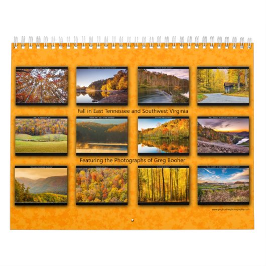 Herfst in East Tennessee en Southwest Virginia Kalender (Hoes)
