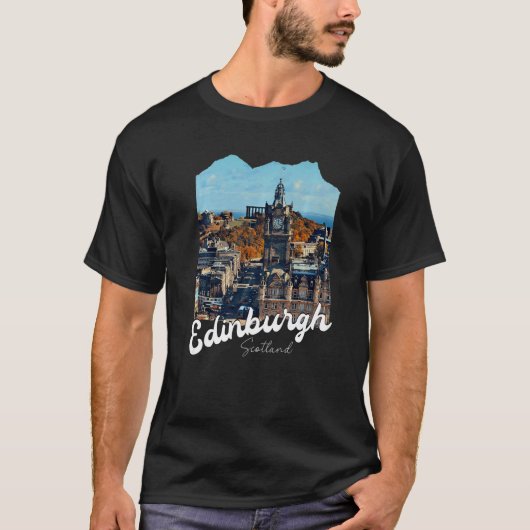 Herfst in Edinburgh Premium T-shirt (Voorkant)