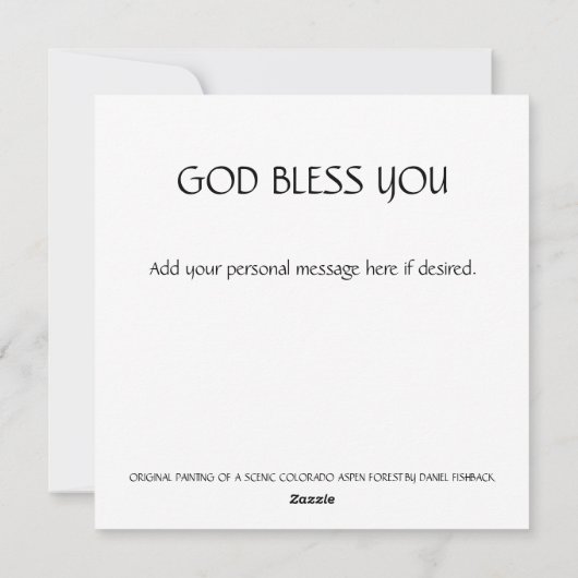 Herfst in een Aspen Tree Grove Holiday Kaart (Achterkant)