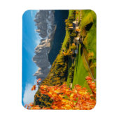 Herfst in een Dolomietenlandschap met een kerk Magneet (Verticaal)