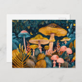 Herfst in een Mushroom Forest Waterverf Briefkaart (Voorkant / Achterkant)