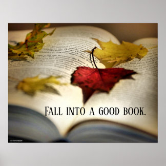 Herfst in een Poster voor een goed boek