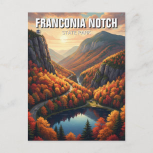 Herfst in Franconia Notch State Park Reizen Briefkaart