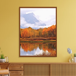 HERFST IN GRAND TETON NATIONAL PARK CANVAS AFDRUK