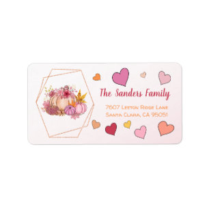 Herfst in Hallo Sweet Little Pumpkin Hearts Etiket