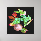 Herfst in het aardbeienseizoen achtertuin foto canvas afdruk (Voorkant)