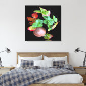 Herfst in het aardbeienseizoen achtertuin foto canvas afdruk (Insitu (Slaapkamer))