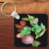 Herfst in het aardbeienseizoen achtertuin foto sleutelhanger (Voorkant)