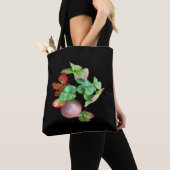 Herfst in het aardbeienseizoen achtertuin foto tote bag (Dichtbij)
