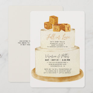 Herfst in het Baby shower Neutrale herfst Cake Kaart