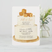 Herfst in het Baby shower Neutrale herfst Cake Kaart (Staand voorkant)