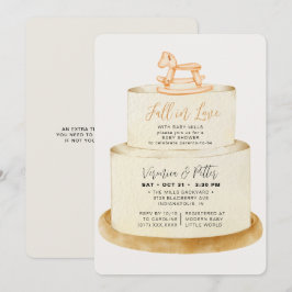 Herfst in het Baby shower Neutrale herfst Cake Kaart