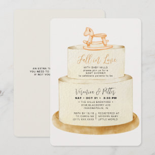 Herfst in het Baby shower Neutrale herfst Cake Kaart