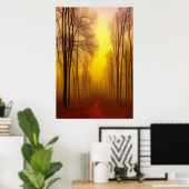 Herfst in het bos | AI Art Poster (Thuiskantoor)