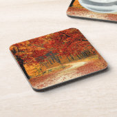 Herfst in het bos bier onderzetter (Linkerzijde)