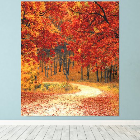 Herfst in het bos canvas afdruk (Insitu (Houten vloer))