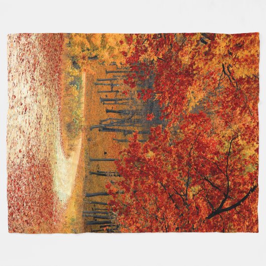 Herfst in het bos fleece deken (Voorkant (Horizontaal))