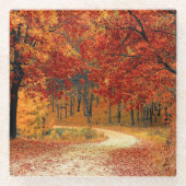 herfst in het bos glazen onderzetter (Voorkant)