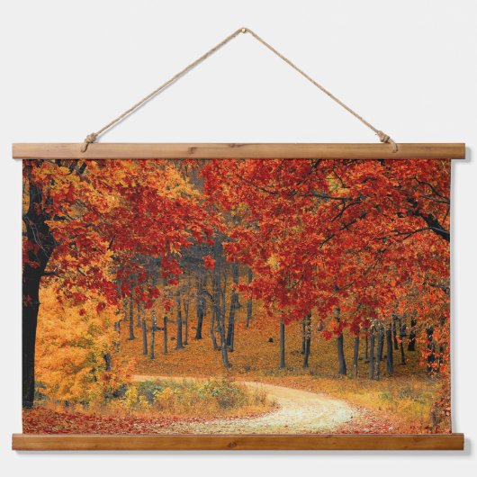 Herfst in het bos hangend wandkleed (Voorkant)