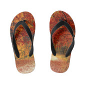 Herfst in het bos kinder teenslippers (Voetbed)