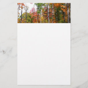 Herfst in het bos Kleurrijke herfstfotografie Briefpapier