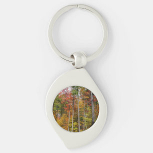 Herfst in het bos Kleurrijke herfstfotografie Sleutelhanger