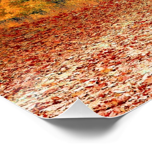 Herfst in het bos perfect poster (Hoek)