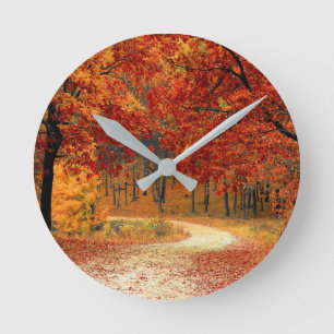 Herfst in het bos ronde klok