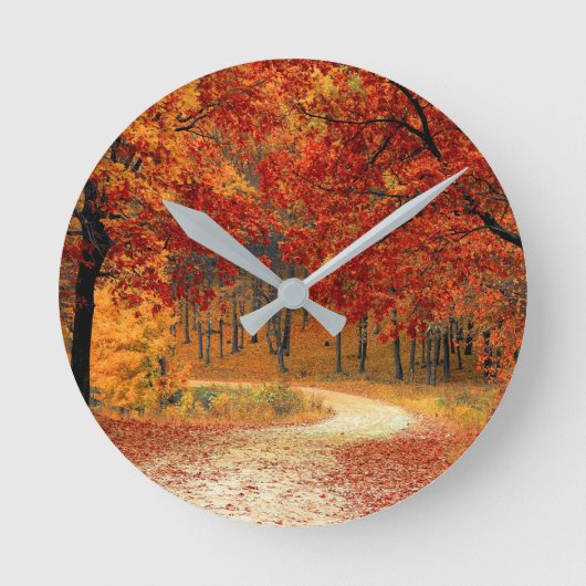 Herfst in het bos ronde klok (Voorkant)